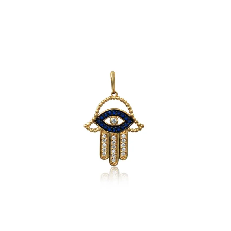 COL_MANOFATIMABOLITA Colgante Mano de Fatima Oro Amarillo 18k