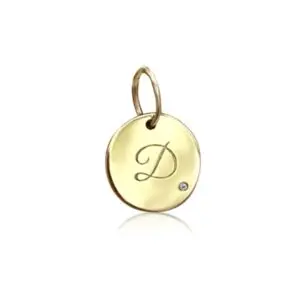 Medalla Personalizada Oro 18k con Diamante