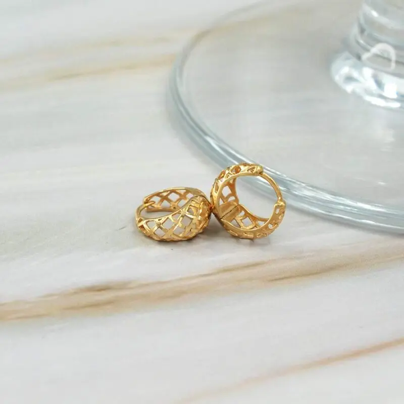 Aros pequeños 18K Ella Joyas – joyas de alta calidad