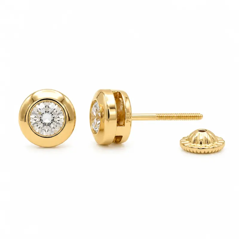 AR_PUNTOLUZ6MM5of Aros Punto de Luz de Oro Amarillo 18K de 6 mm con circon y broche de tornillo